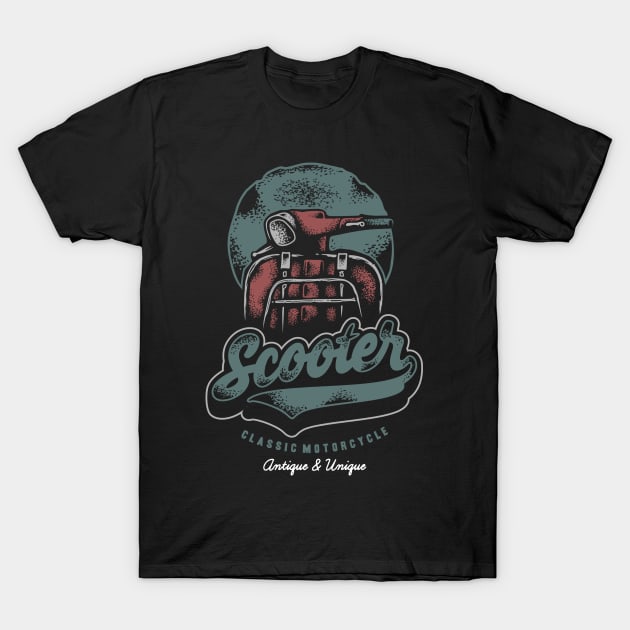 Scooter Motorcycle gift driving T-Shirt by LutzDEsign